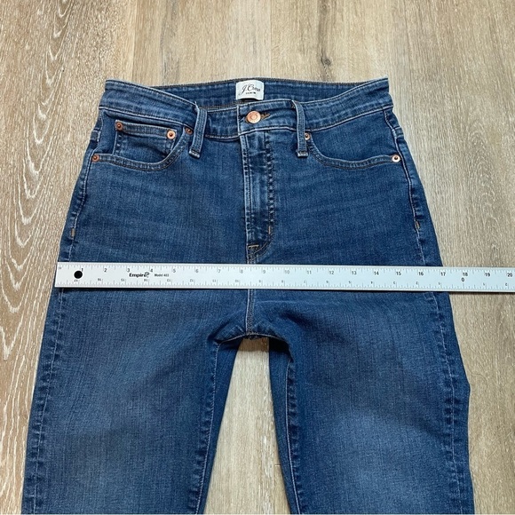 J Crew Women's Jeans Size 29 Toothpick Mid Rise Ankle Stretch Blue - Picture 12 of 16